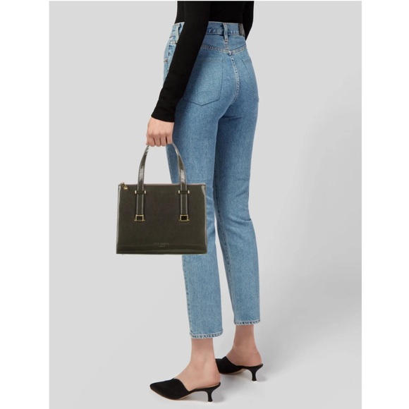 TED BAKER LEXIA HANDLE BAG OLIVE GREEN - Picture 2 of 10